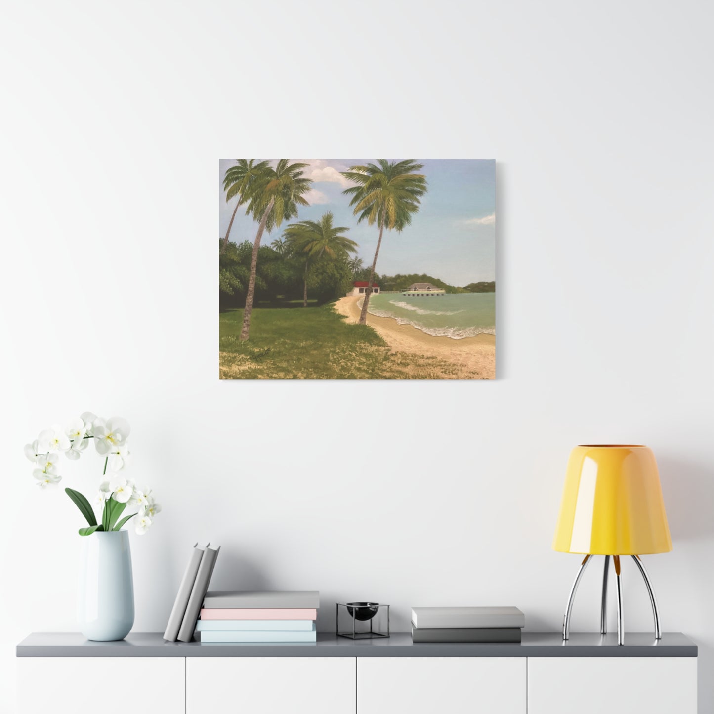 Island Nostalgia. Canvas Print - Caribbean Island Beach
