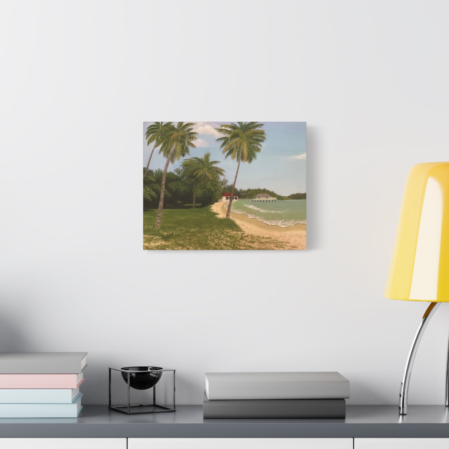 Island Nostalgia. Canvas Print - Caribbean Island Beach