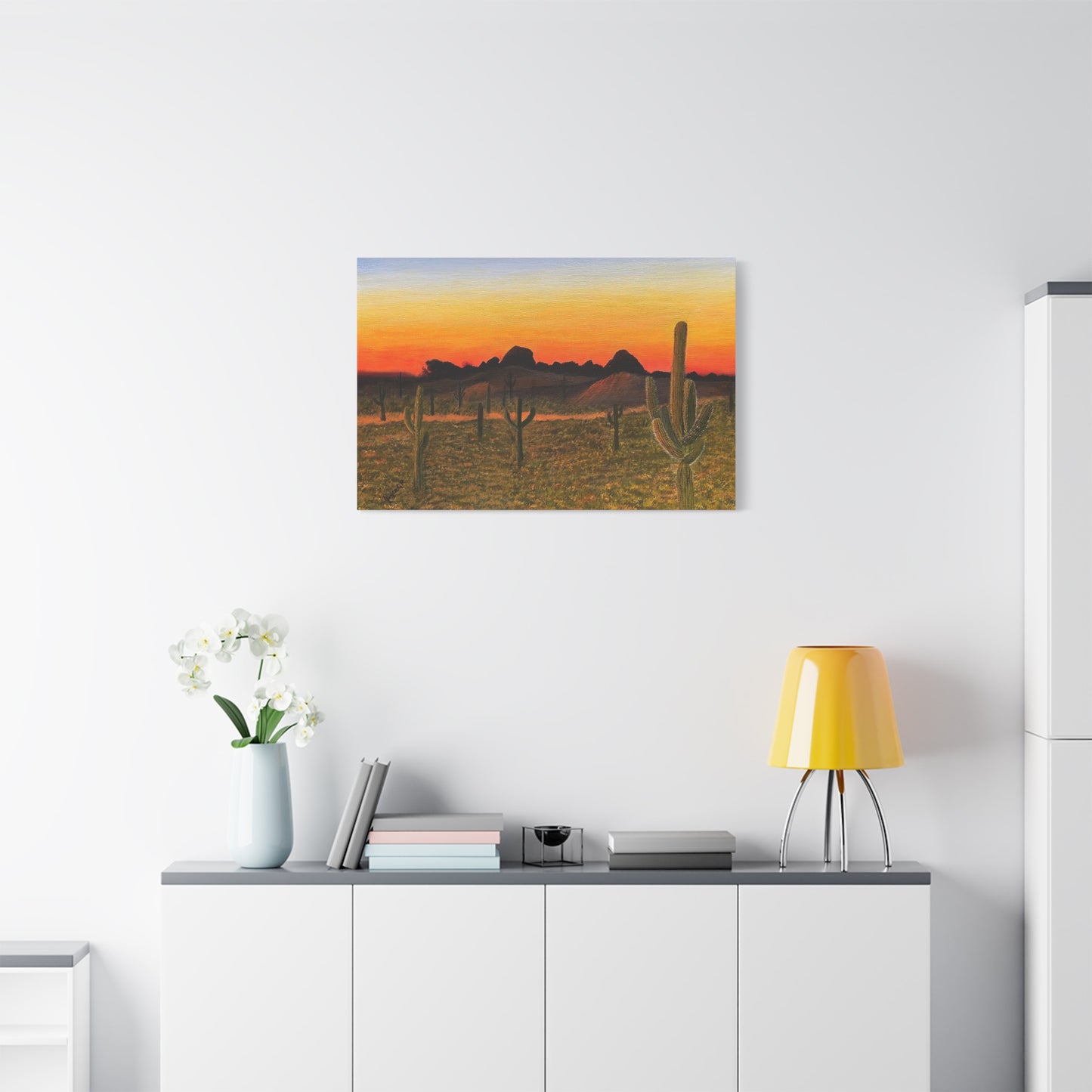 Sonoran Desert Sunset. Canvas Art Print