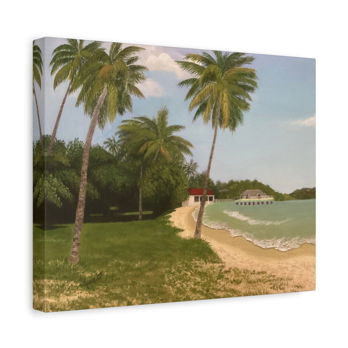 Island Nostalgia. Canvas Print - Caribbean Island Beach