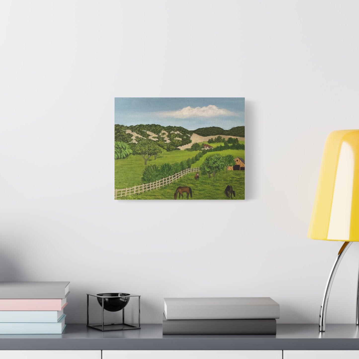 Hill Country Ranch. Canvas Art Print