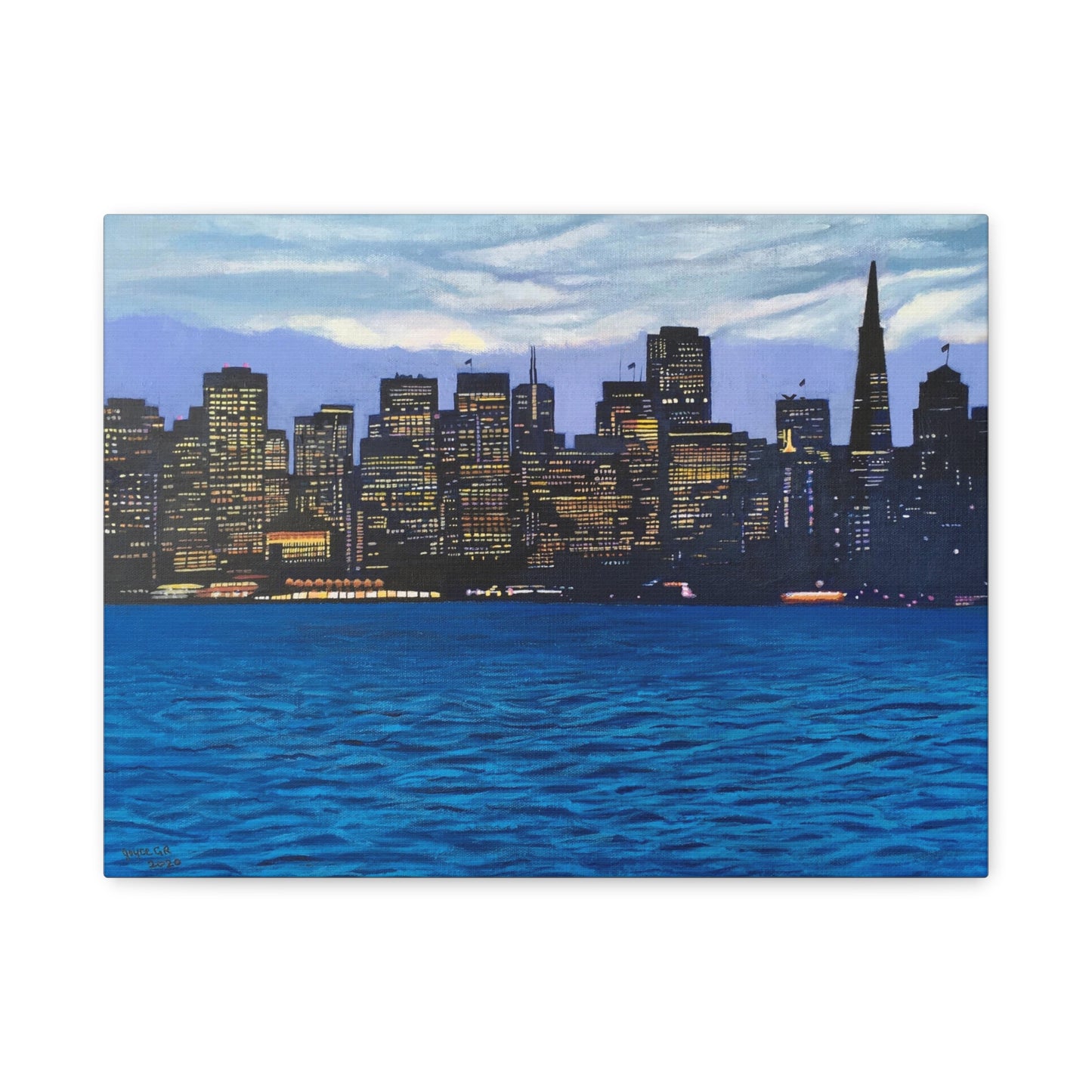 San Francisco after Sunset. Canvas Painting Print
