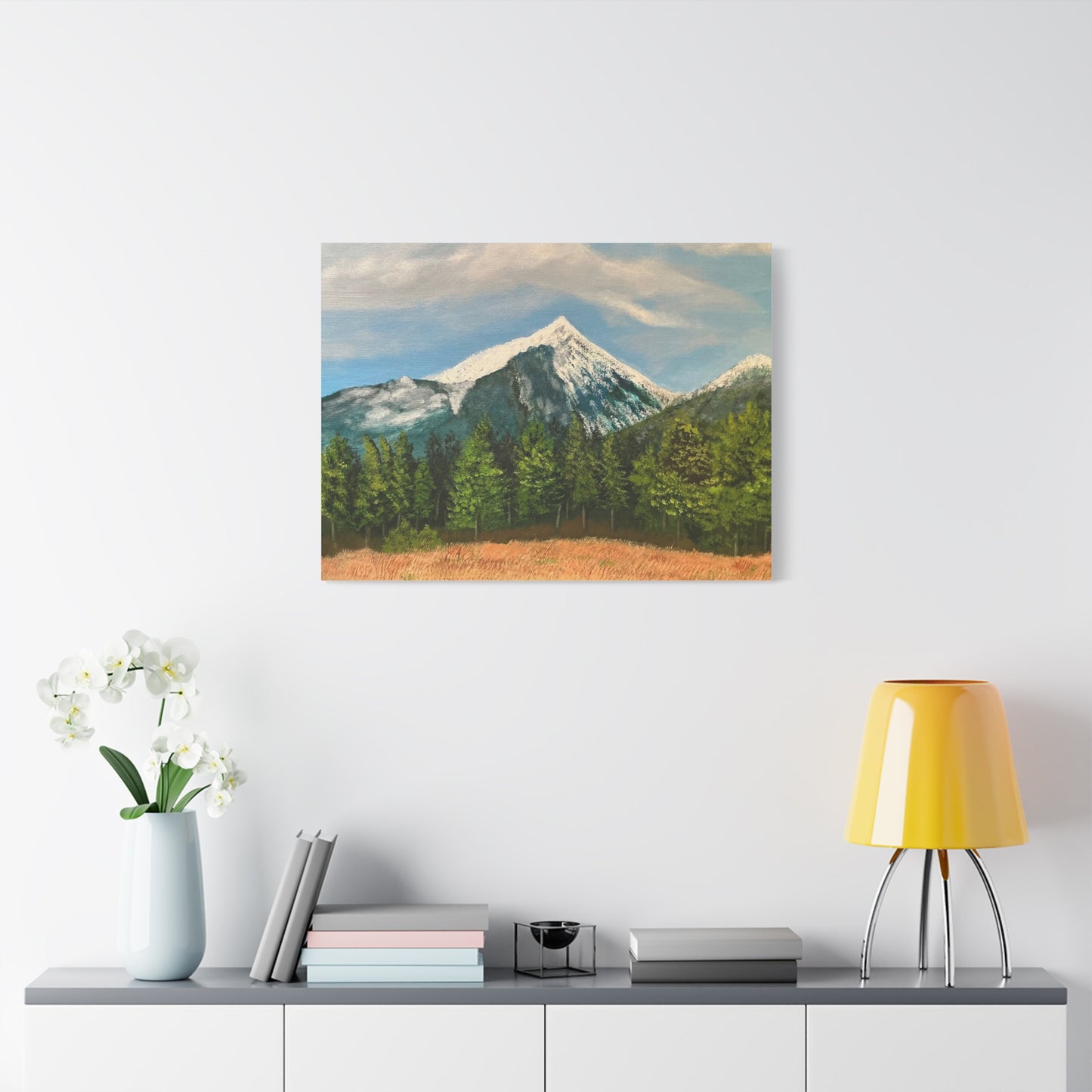Arizona Snow: Canvas Painting Print of Snow-covered Arizona Landscape