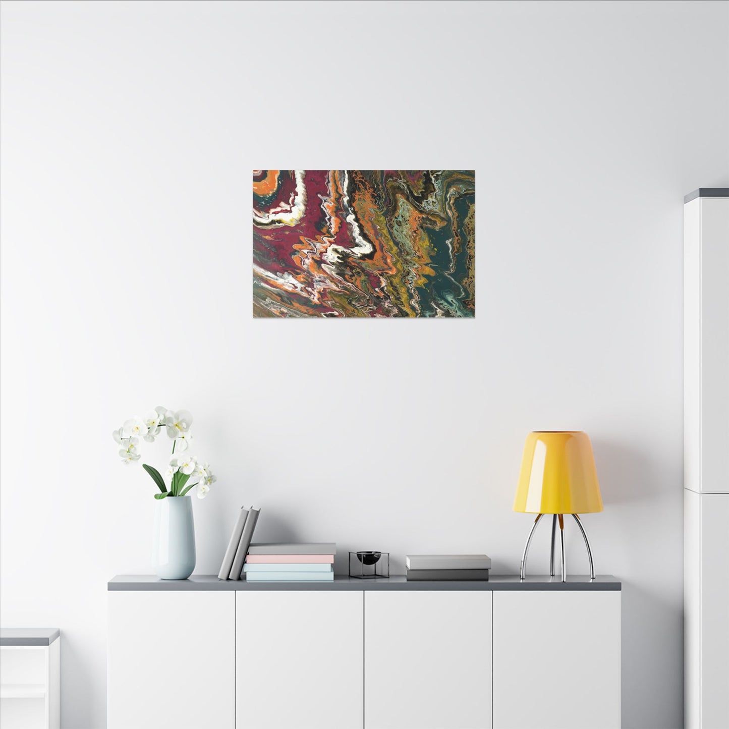 Abstract Art on canvas. Title: Stormy