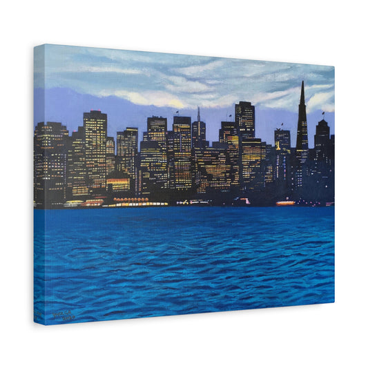 San Francisco after Sunset. Canvas Painting Print