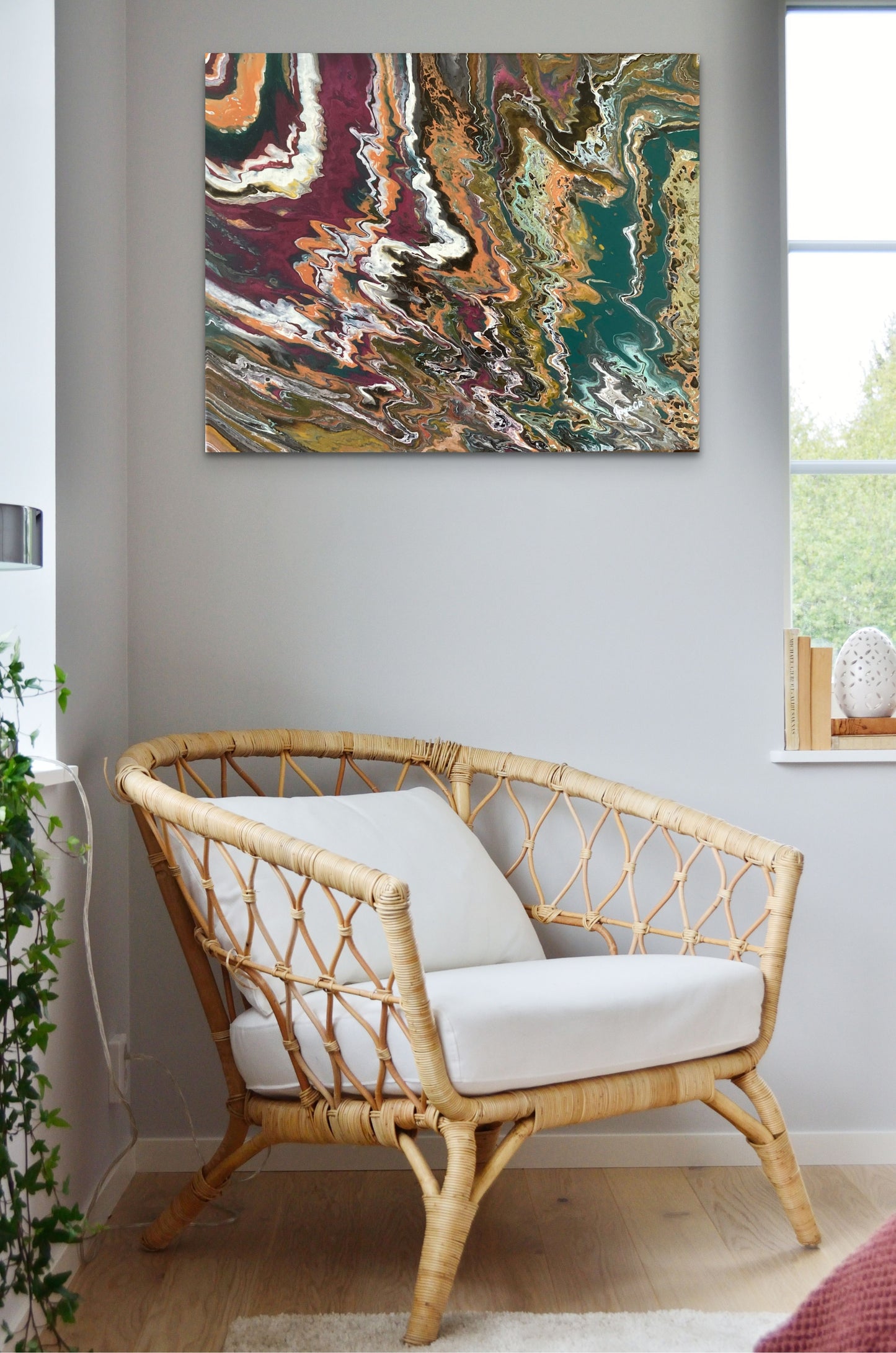 Abstract Art on canvas. Title: Stormy