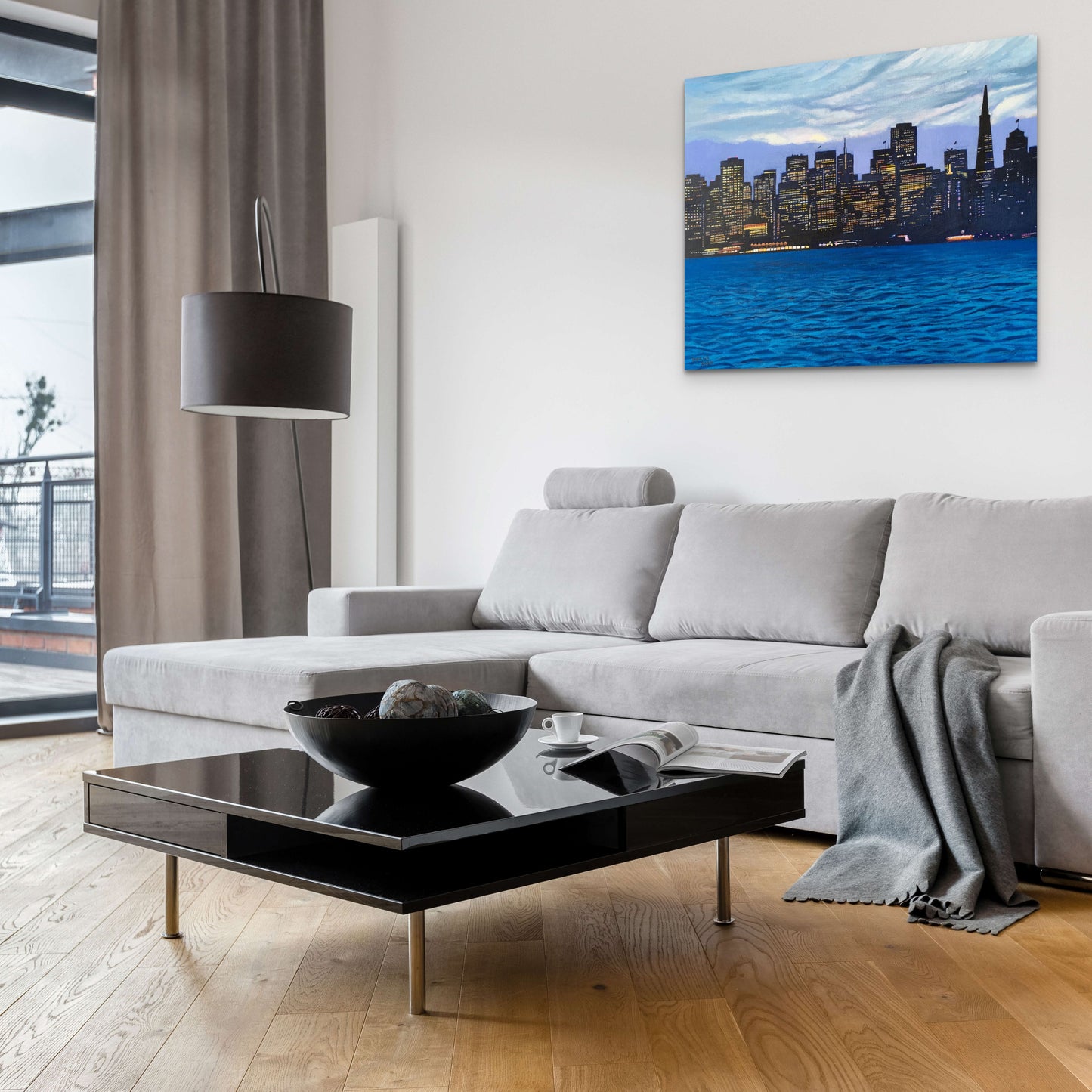 San Francisco after Sunset. Canvas Painting Print