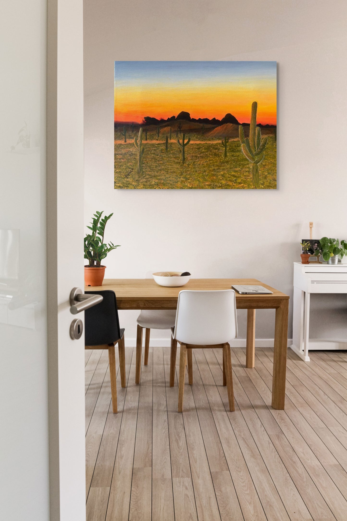 Sonoran Desert Sunset. Canvas Art Print