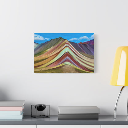 Rainbow Mountain:  Matte Canvas Print.