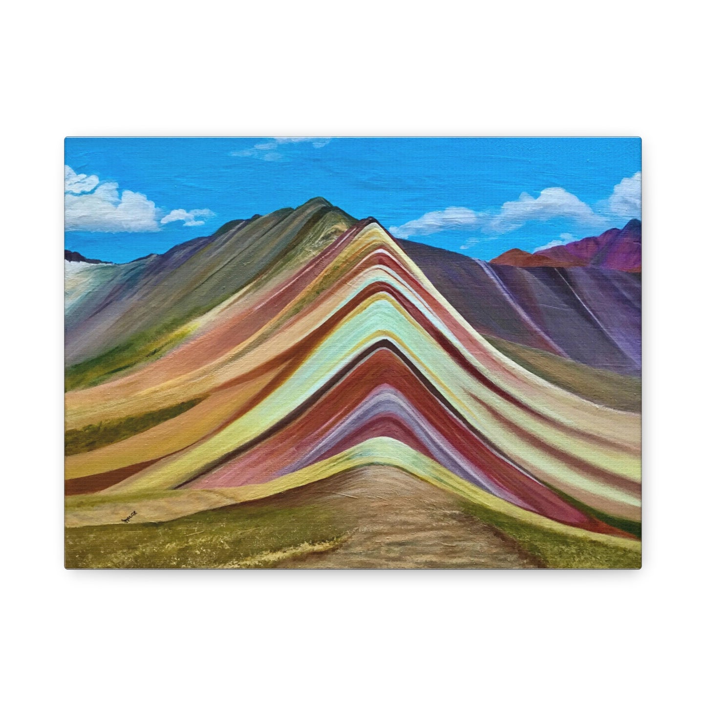 Rainbow Mountain:  Matte Canvas Print.