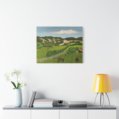 Hill Country  Ranch. Canvas Art Print
