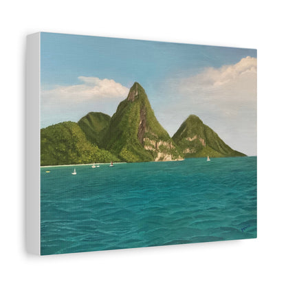 The Pitons.       Canvas Print - St Lucia’s iconic landmarks.