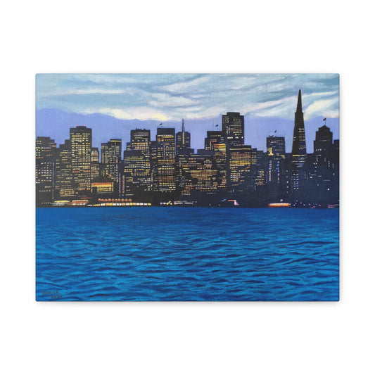 San Francisco after Sunset.     Canvas Painting Print
