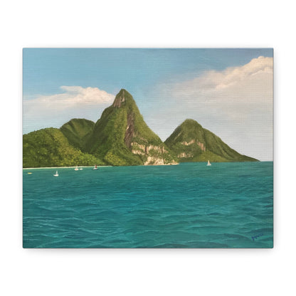 The Pitons.       Canvas Print - St Lucia’s iconic landmarks.