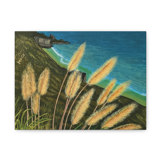 Sea through the  grass.  Canvas wall art.       Hwy 1 North California Pacific Coast Scene