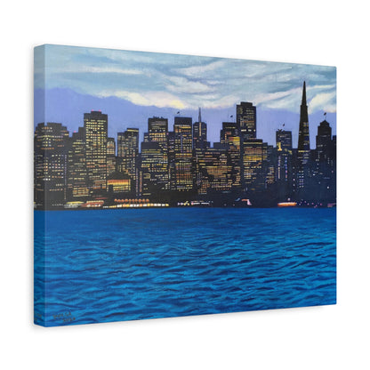 San Francisco after Sunset.     Canvas Painting Print