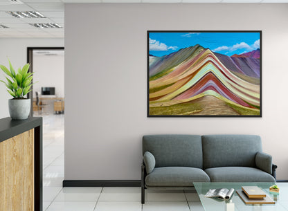 Rainbow Mountain:  Matte Canvas Print.