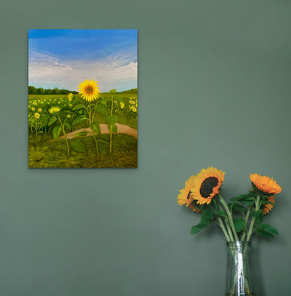Resilient Sunflower-  Canvas Art Print