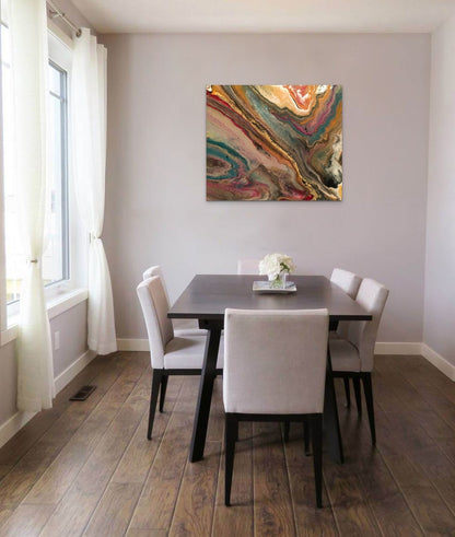 Abstract Art Print on canvas.     Earth Tones