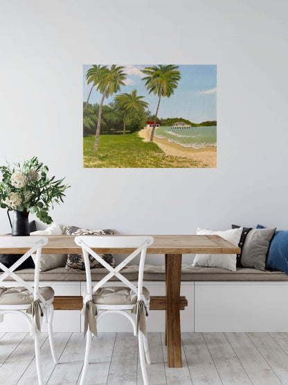 Island Nostalgia.     Canvas Print - Caribbean Island Beach