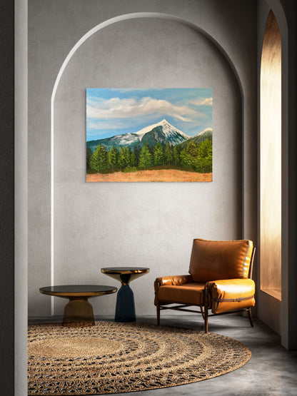 Arizona Snow:     Canvas Painting Print of Snow-covered Arizona Landscape