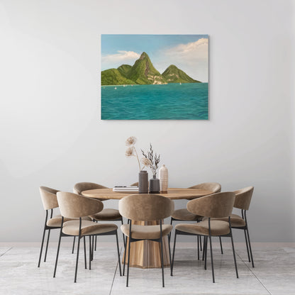 The Pitons.       Canvas Print - St Lucia’s iconic landmarks.