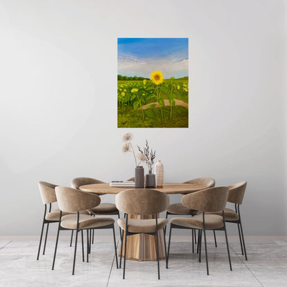 Resilient Sunflower-  Canvas Art Print